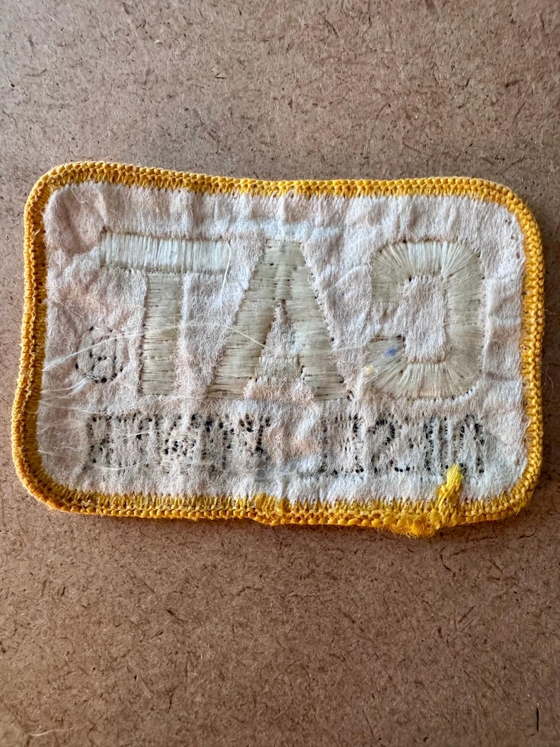 Vintage Caterpillar CAT Diesel Power Logo Patch 3x2 Sew On Workwear Trucker Hat image 2