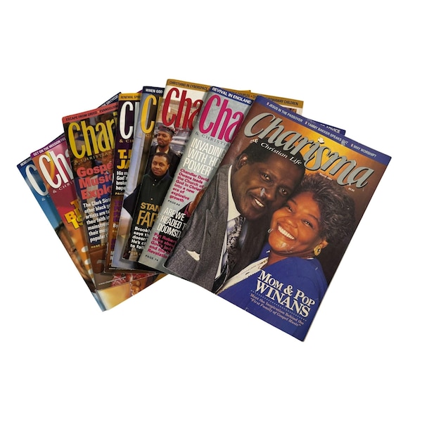 Zestaw 8 numerów magazynu „Charisma & Christian Life” z lat 90. XX wieku, poświęconych kulturze czarnoskórej i chrześcijaństwu.