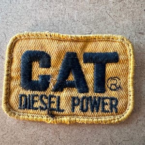 Vintage Caterpillar CAT Diesel Power Logo Patch 3x2 Sew On Workwear Trucker Hat image 5