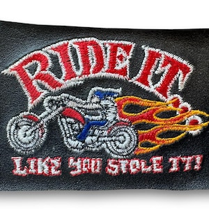 Vintage Fahrt, wie du es Biker Patch Motorrad Flamme Lederrücken gestickt habe