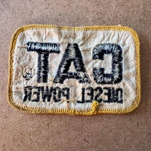Vintage Caterpillar CAT Diesel Power Logo Patch 3x2 Sew On Workwear Trucker Hat image 6
