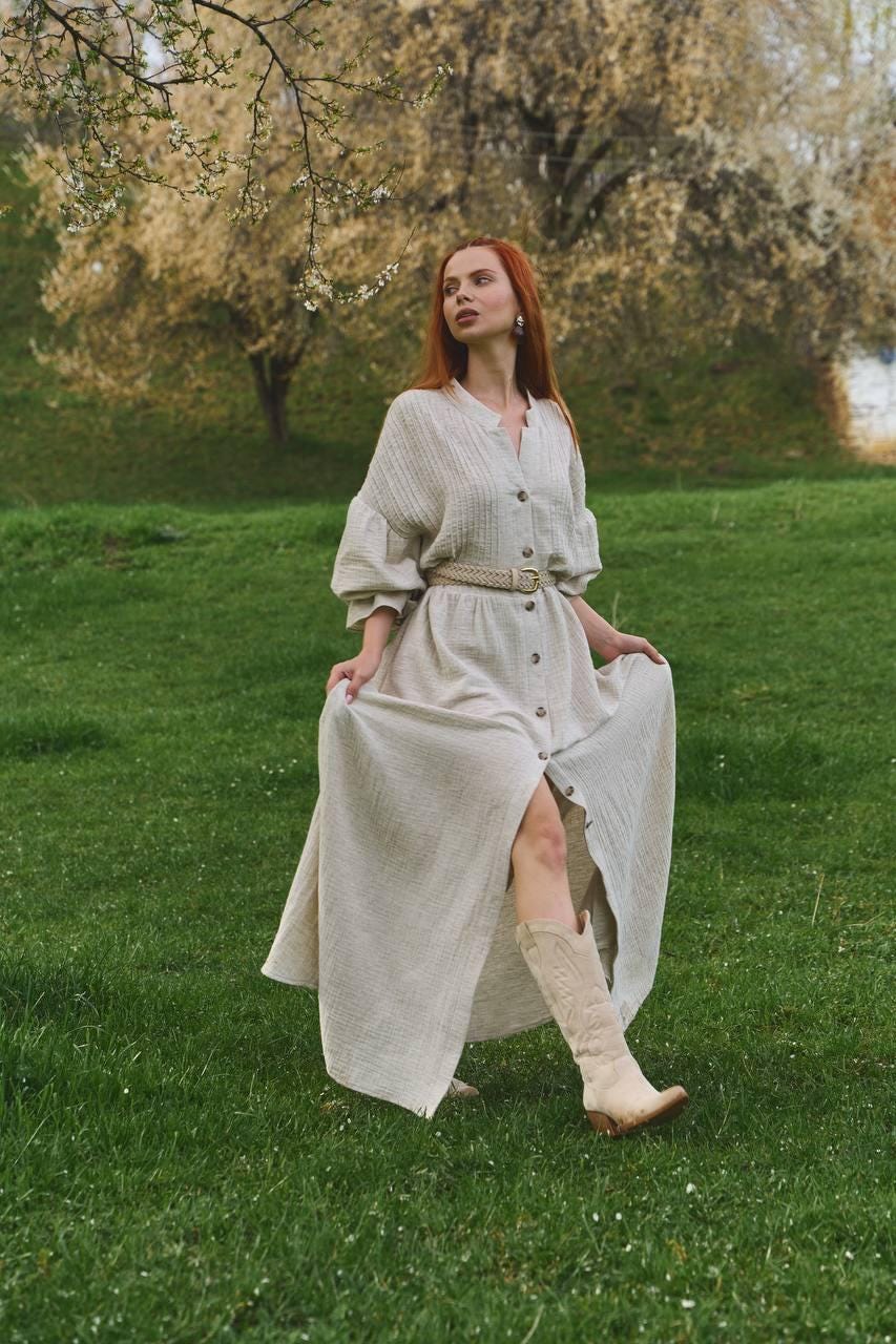Hemp Maxi Dress - Etsy