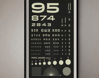 Vintage Eye Exam Chart