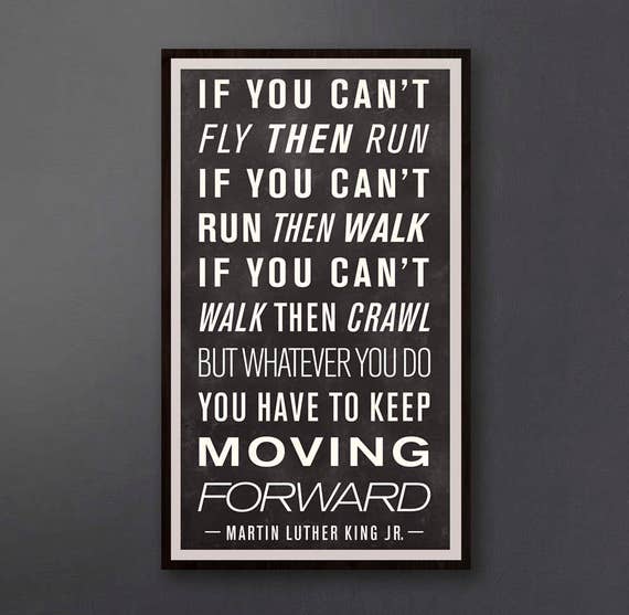 Martin Luther King Jr Quote Success Art Word Art Etsy