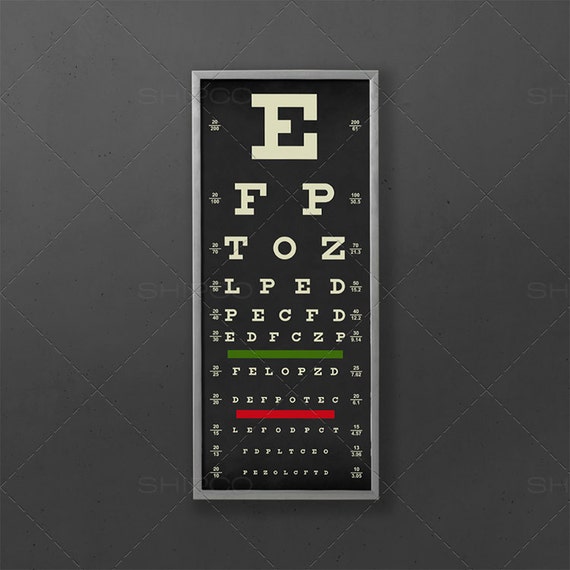 Vintage Eye Test Chart