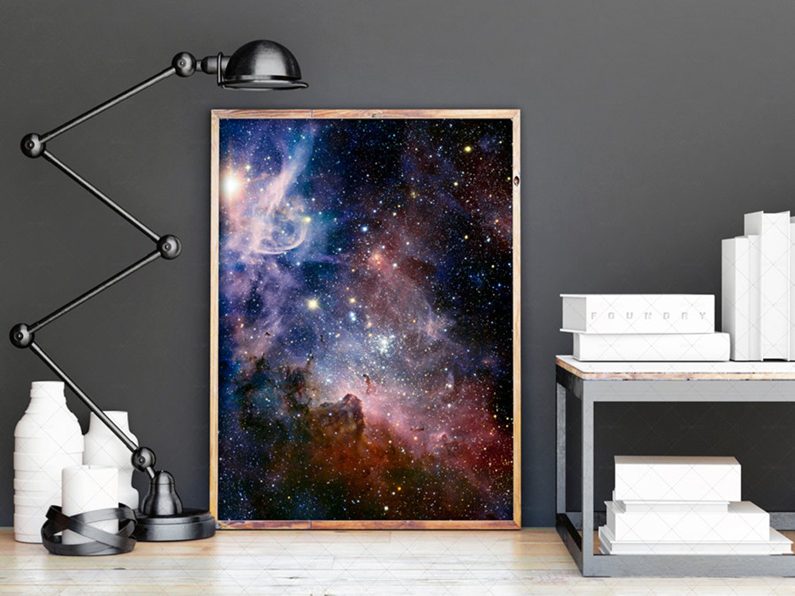 Space Poster of the Stars Wall Decor Shooting Stars Etsy