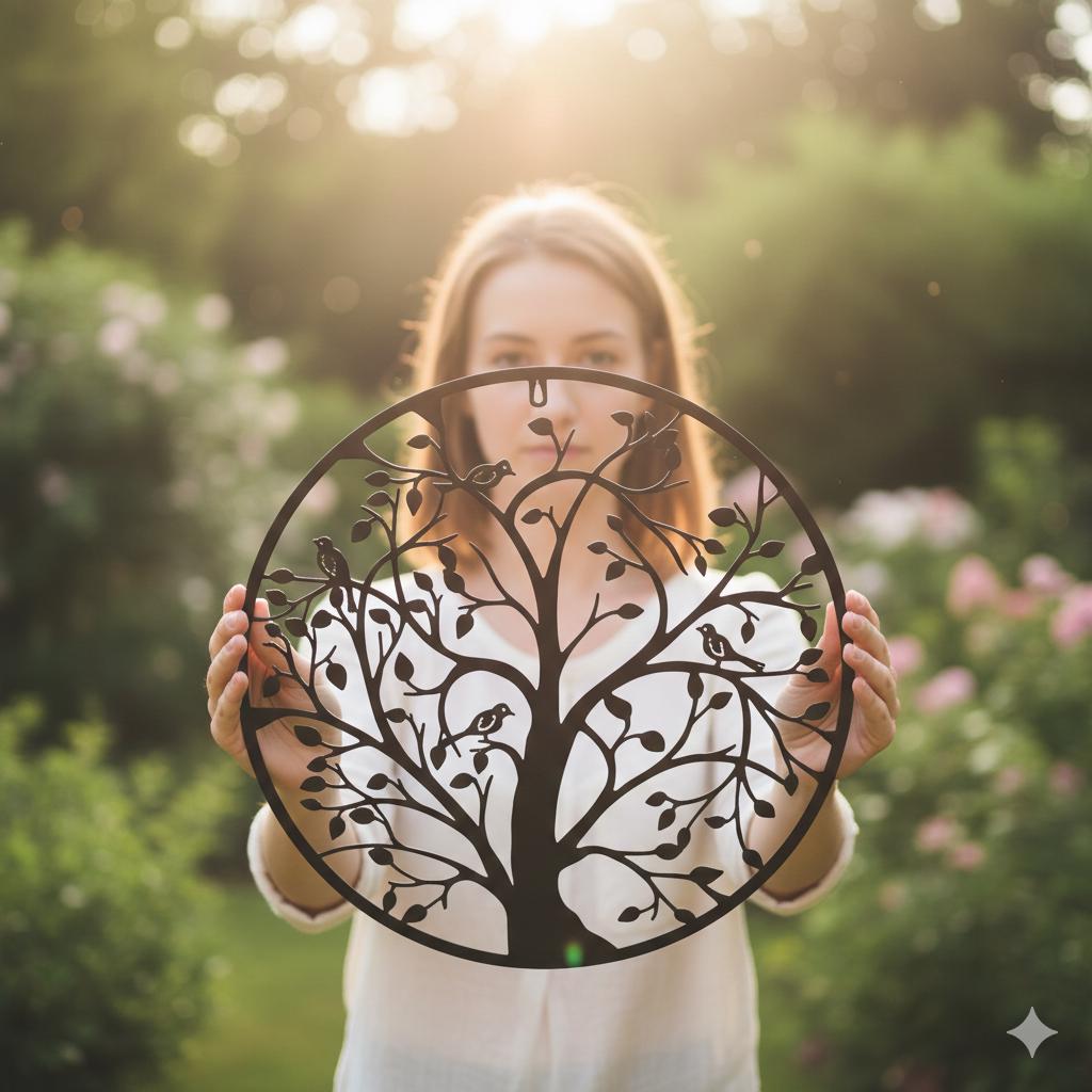 Metal Tree of Life Wall Art Iron Family Tree Home Decor Modern Hanging ...