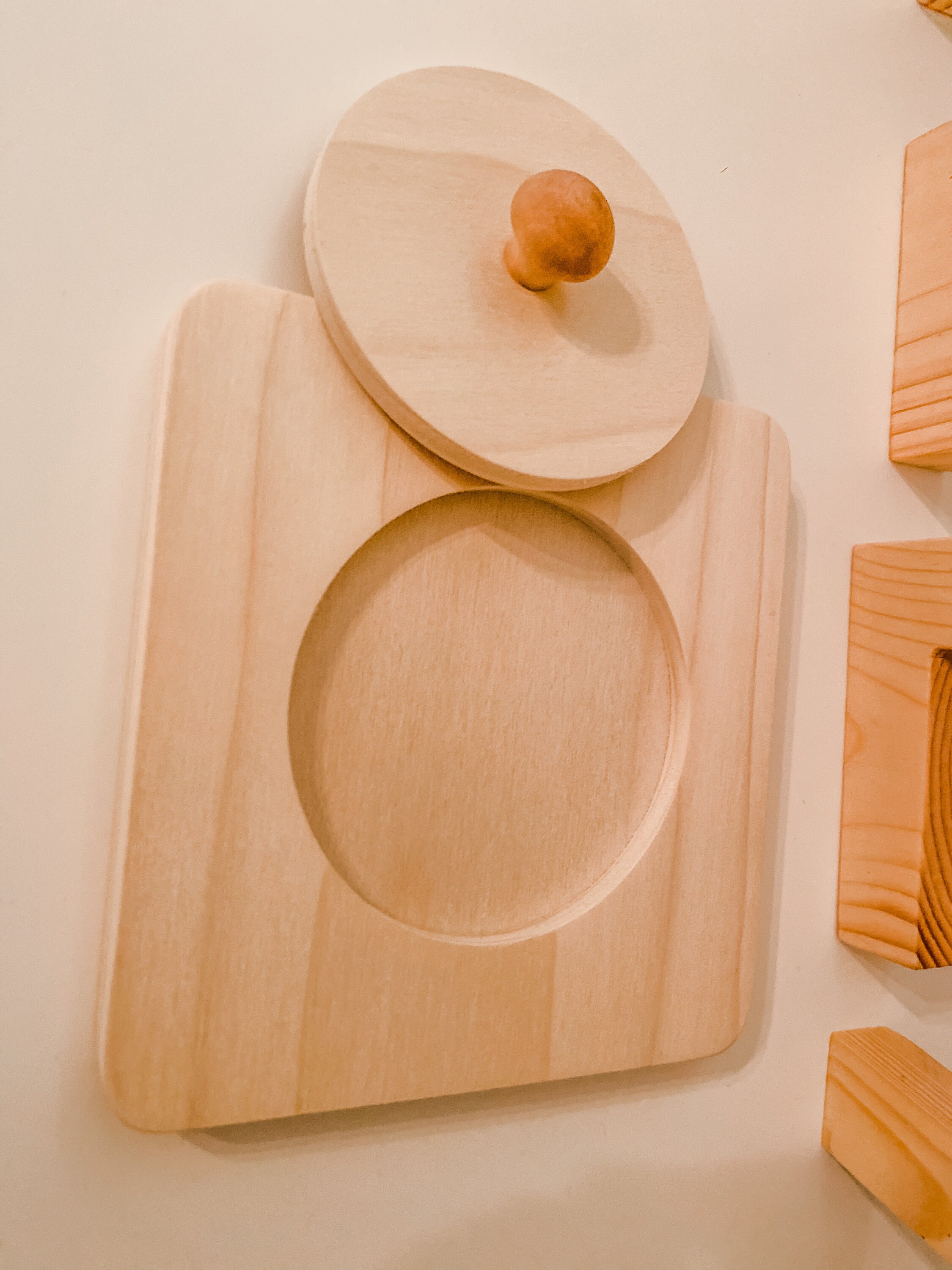 Montessori Wood Peg Board Puzzle Pieces Educational Toy Etsy