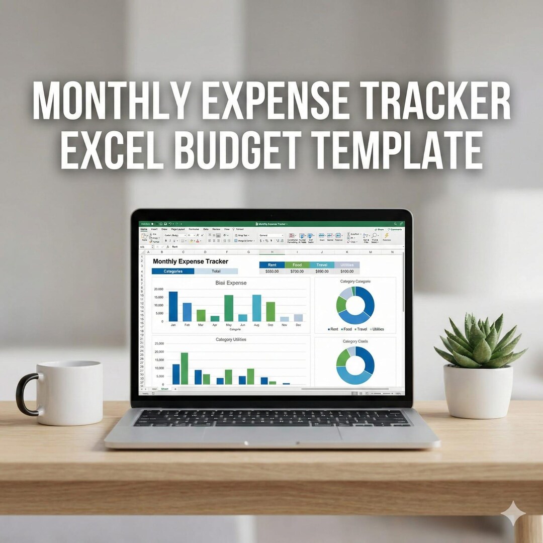 Monthly Expense Tracker Excel | Budget Planner Spreadsheet | Personal ...