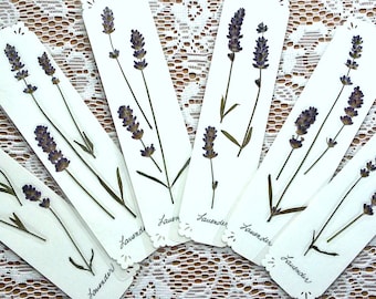 LAVENDER BOOKMARK Pressed Purple Lavender, Real Herb Flowers, Book Club Reading Gift, Stocking Stuffer, Gardener Gift
