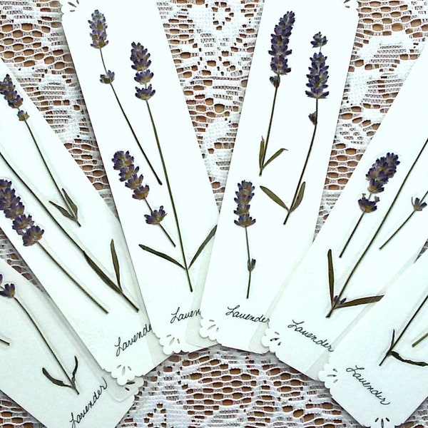 LAVENDER BOOKMARK Pressed Purple Lavender, Real Herb Flowers, Book Club Reading Gift, Stocking Stuffer, Gardener Gift