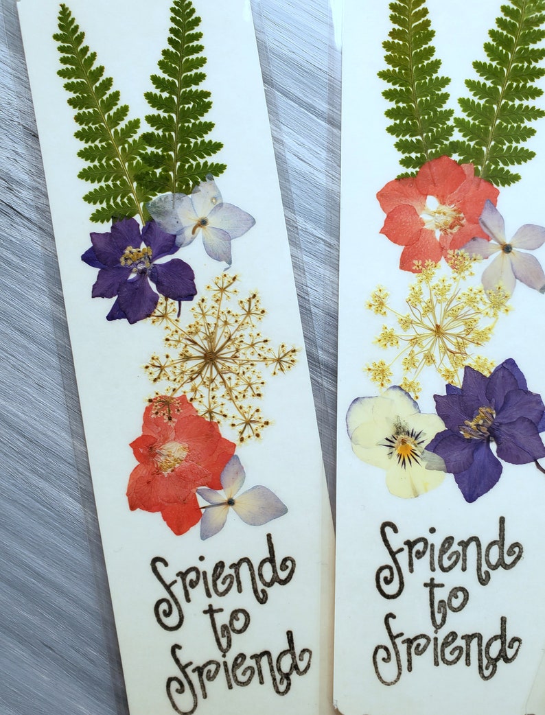 FRIENDSHIP BOOKMARK Pressed Flower Botanical Bookmark Best Etsy Australia