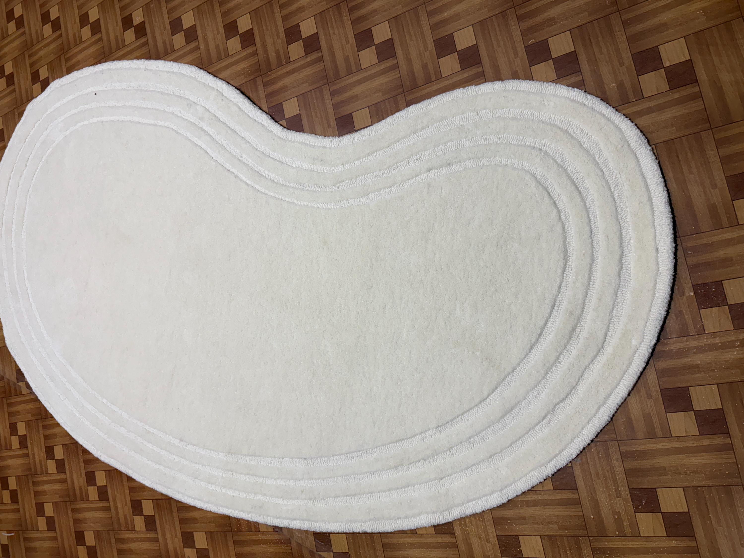 Hand Tufted Bean Shaped Rug – Organic Minimalist Cloud Area Rug - Etsy