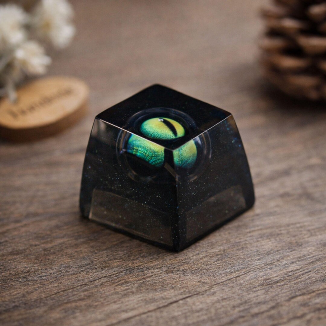Resin Dragon Eye Artisan Keycap: Handmade Evil Eye Keycaps Keyboard ...