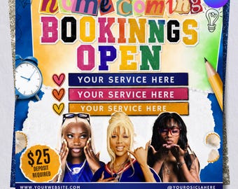 Homecoming Flyer Template, Homecoming Queen Campaign Flyer, Homecoming King Vote Flyer, HOCO Canva Template, DIY Text, Instant Download