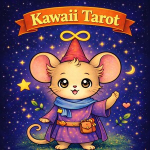 Kawaii Tarot Coloring Book PDF Printable, Cute Tarot Cards Colouring Pages, Instant Download, Mindfulness Self Care, Relaxation Gift, Adults