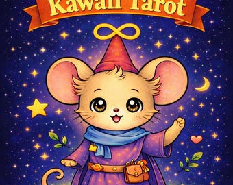 Kawaii Tarot Coloring Book PDF Printable, Cute Tarot Cards Colouring Pages, Instant Download, Mindfulness Self Care, Relaxation Gift, Adults