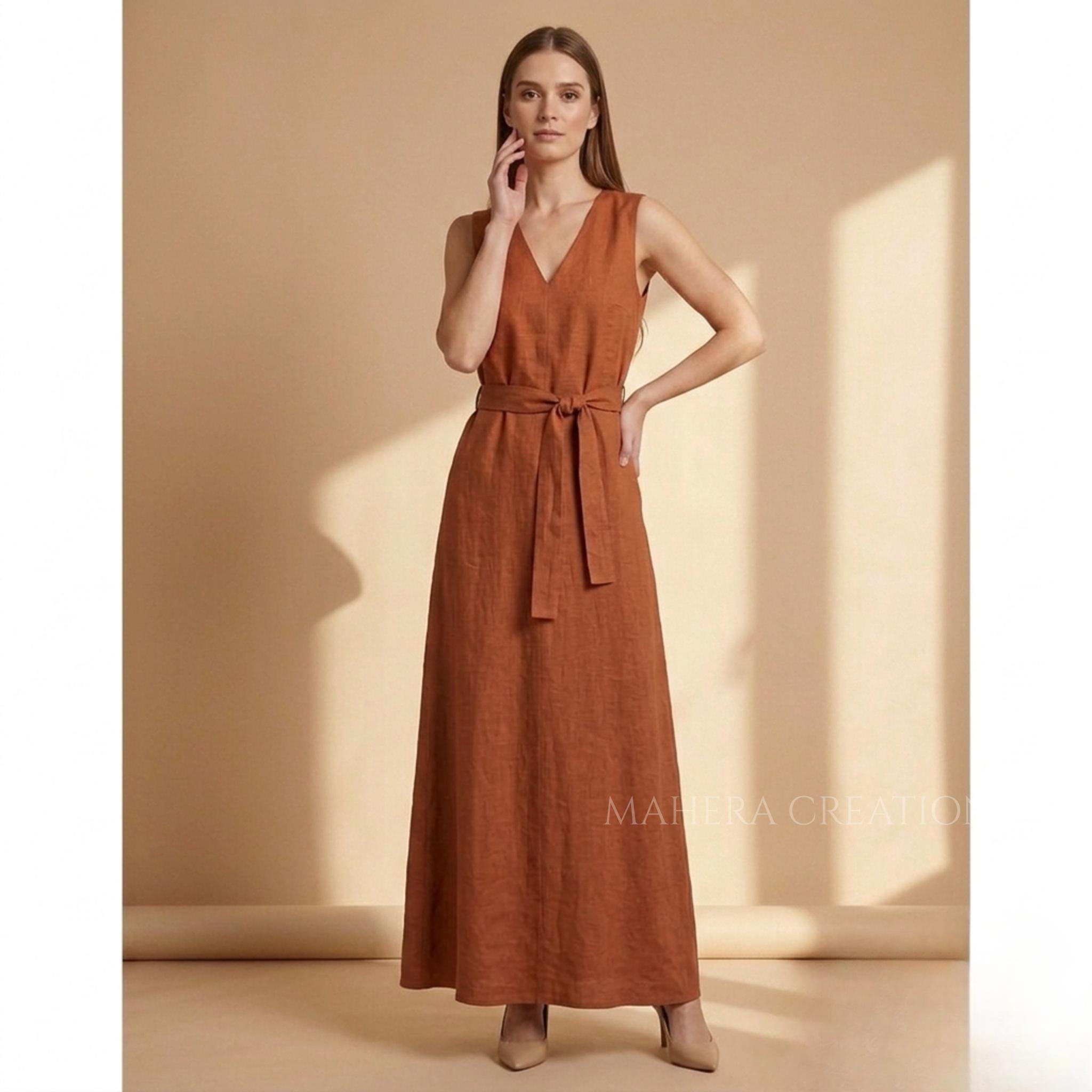 Maternity Gown Rust - Etsy