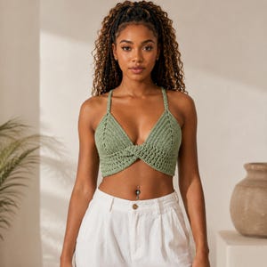 Linea Bralette Crochet Pattern PDF | Beginner Crochet Bralette Pattern | Made to Measure Bra Top | Summer Crochet Top PDF Download