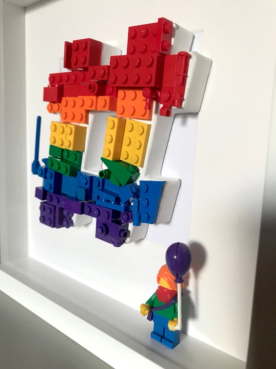 Rainbow Lego Letter Picture - Etsy