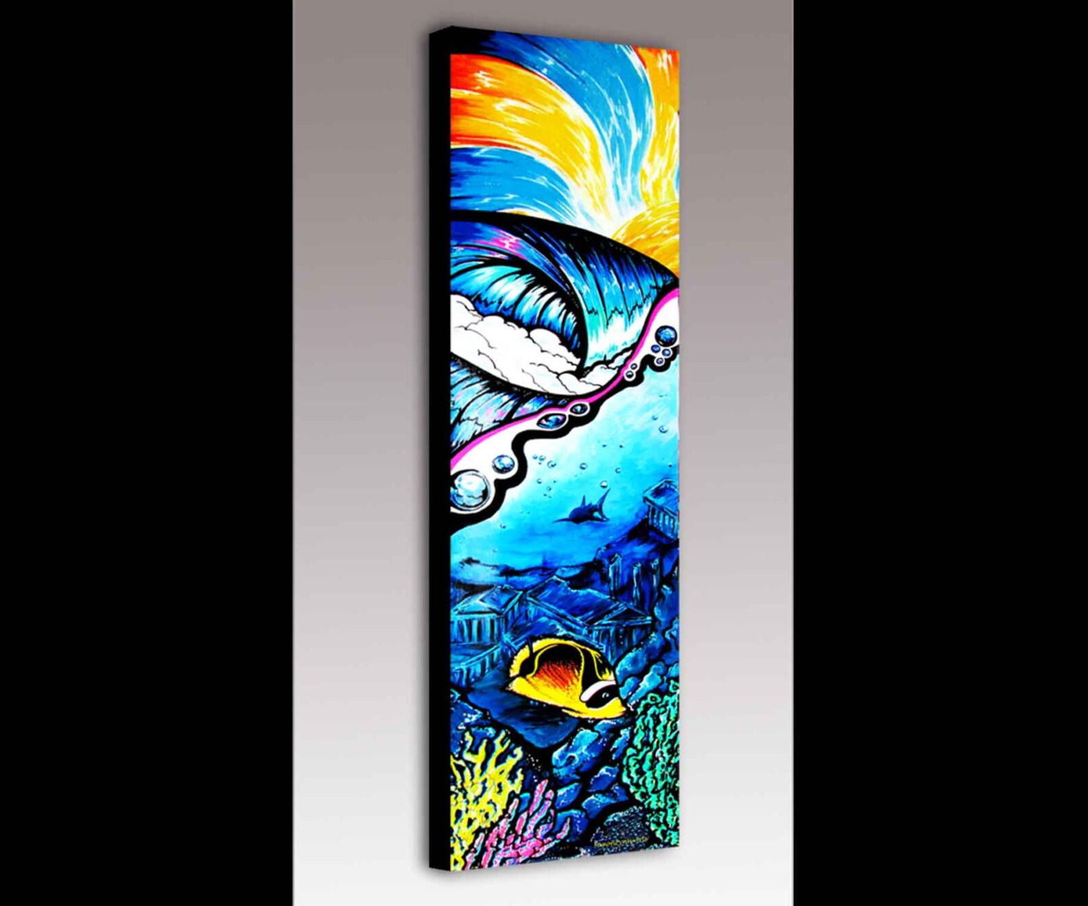 Sea Life Wall Art Canvas Prints Gift for Surfer Girl Wave Etsy