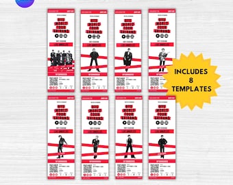 Editable Concert Ticket Template Canva | K-Pop Fan Gift | Printable Concert Ticket | Personalized Keepsake | Instant Download