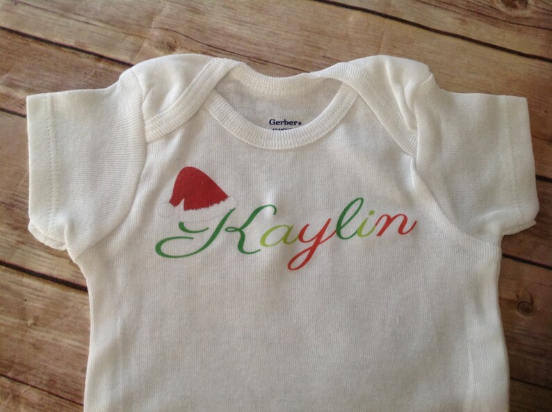 Custom Text ColorsWording Personalized Name Christmas one piece or Shirt