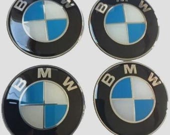 4 loghi per coprimozzo BMW, 56 mm, 60 mm, 66 mm