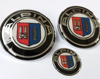 Alpina BMW logo emblem for hood and trunk, 74mm x 82mm