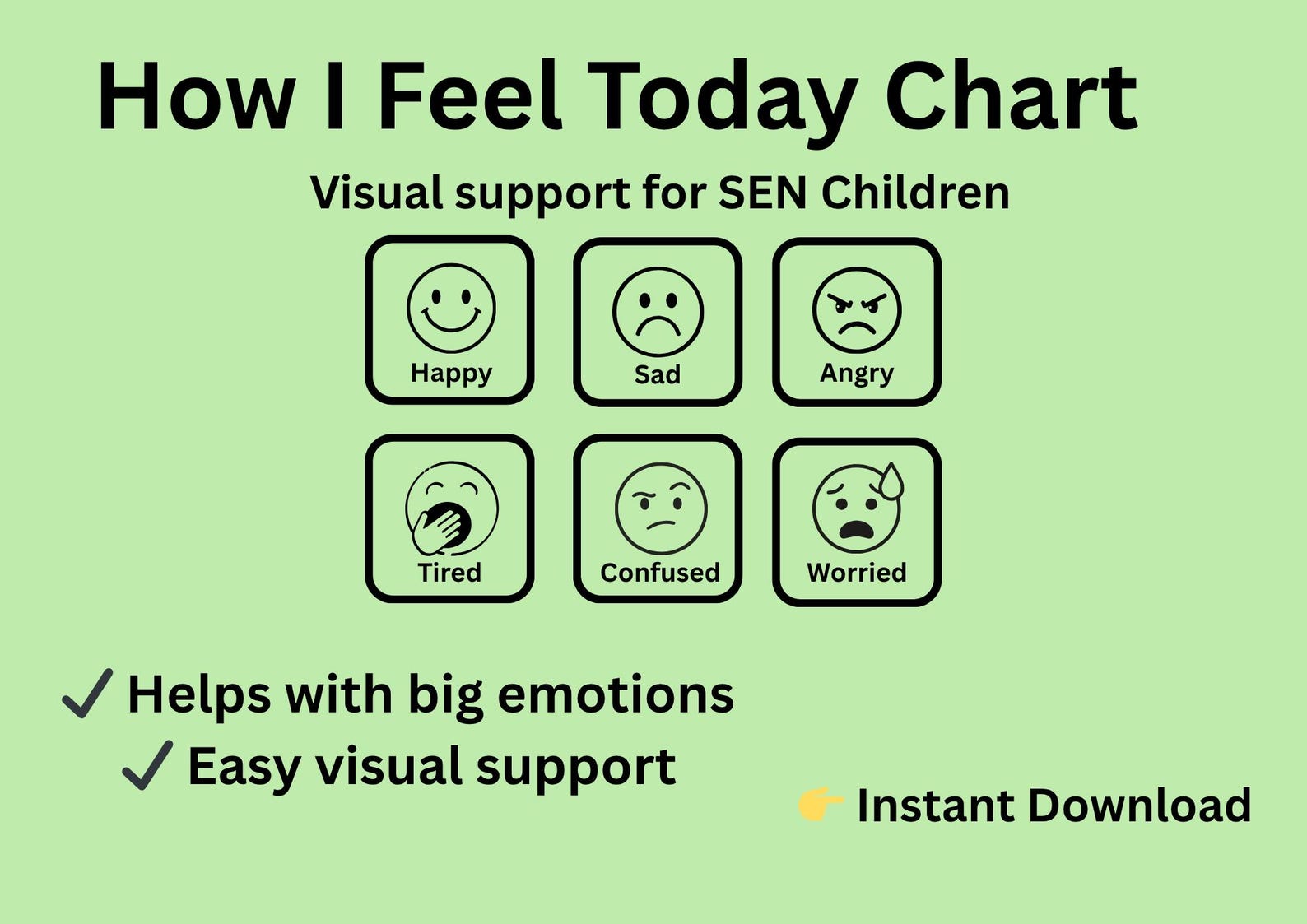 Sen Chart How I Feel Today Chart | SEN Autism ADHD Visual Emotion Support ...