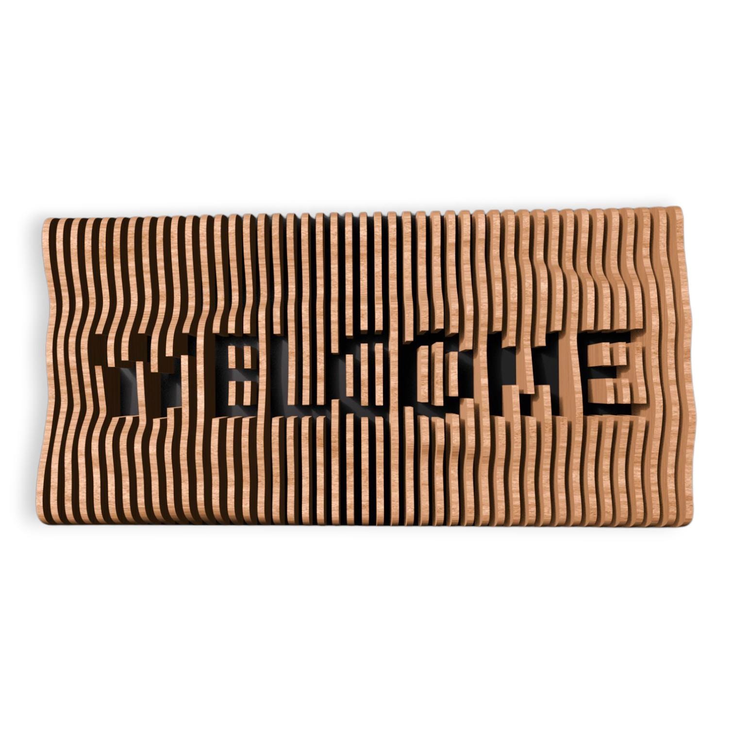 Parametric Sign Parametric Welcome Sign SVG | Organic Sliced Wall Panel | CNC Laser Cut ...