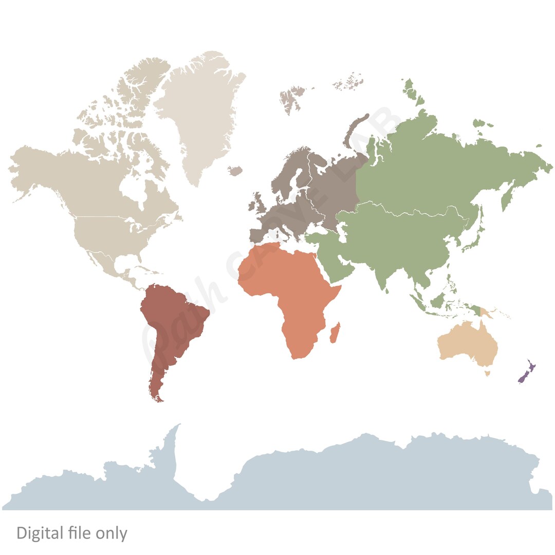 World Map Vector Bundle | 5 Variants Included | SVG/PNG for Print ...