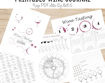 Printable Wine Tasting Journal: Personalized Wine Notes (PDF Download)