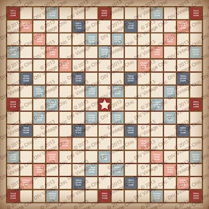 1 ft x 1 ft Scrabble Board - Printable JPG file - 12 x 12 inches