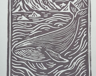 Ballena ártica de 15 x 23 cm