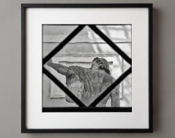 Dioscuri of the Quirinal, Castor and Pollux statue in Rome - Black and White fine Art Photography Print