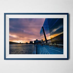 Copenhagen, The Black Diamond - Photographic print of the Royal Library in Copenhagen at sunset in Denmark