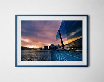 Copenhagen, The Black Diamond - Photographic print of the Royal Library in Copenhagen at sunset in Denmark