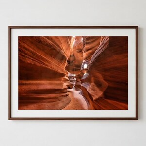 Antelope Canyon: Photographic print of the canyon located on Navajo land near Page, Arizona, USA