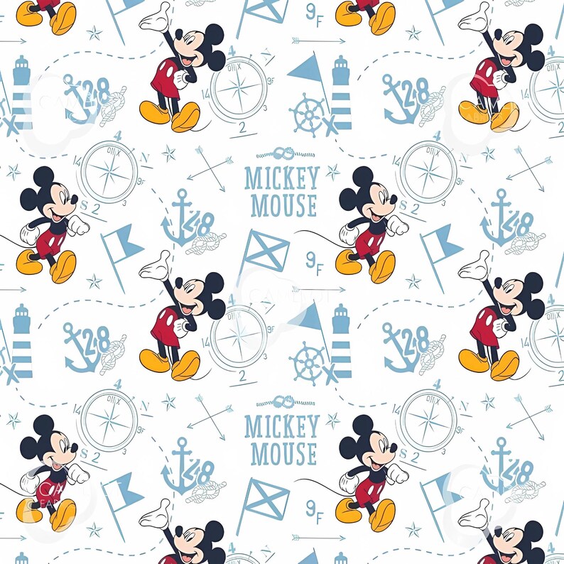 30+ Mickey Mouse Digital Papers: Scrapbooking & Crafts (instant ...