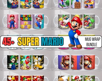 45+Super Mario Mug Wrap Bundle | 11oz & 15oz Designs (Digital Download)