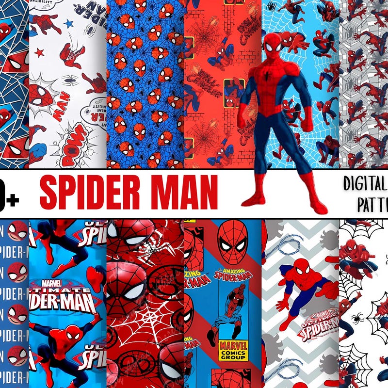 Spiderman Pattern Templates - Etsy