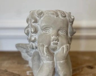 Cement Large Angel Planter