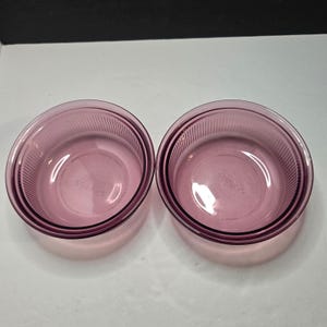 Corning Visions Cranberry C-16-B 1 Pint Casserole Dishes Set 2 Dishes only USA