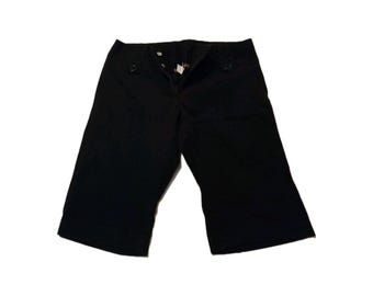 Vintage Exact Change Black Dressy Capri Pants Size 5 • Cotton Stretch Y2K