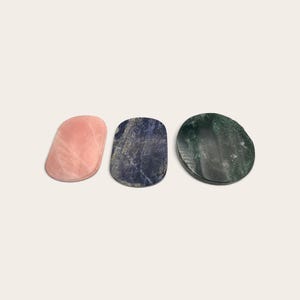 Natural Stone Crystal Coasters, Moss Agate, Rose Quartz, Sodalite Options