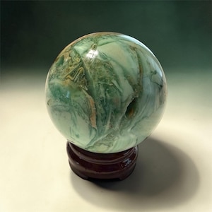 Ocean Jasper Sphere – Green Druzy & Mossy Crystal Ball Options