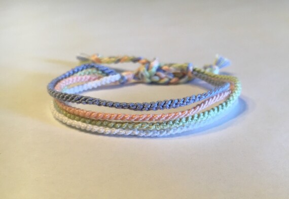 thin yarn bracelets