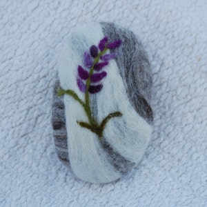 Felted Soap  Fine Merino Wool Lavender White And Gray Spring, Mothers Day Gift, Home Decor
