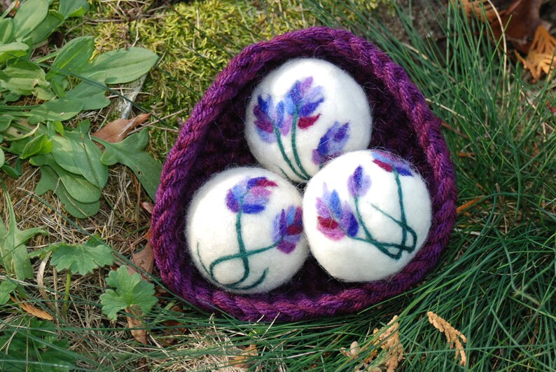 Wool Dryer Balls Lavender Oil Infused Sachets Set of 3 With Etsy Canada